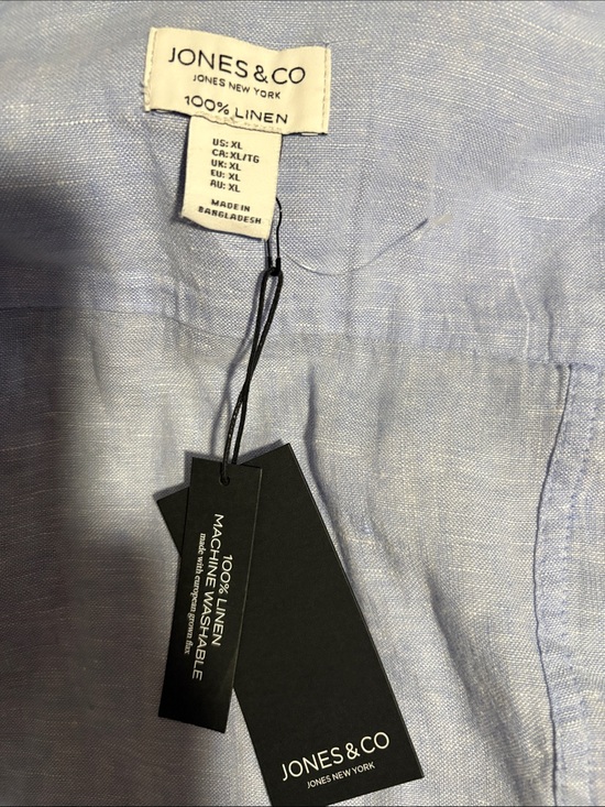 Jones & Co. Jackets & Blazers - Jones & Co Women’s Light Blue Linen Jacket